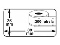 Huismerk DYMO 99017 (S0722460) Labels 50mmx12mm 220 Stuks